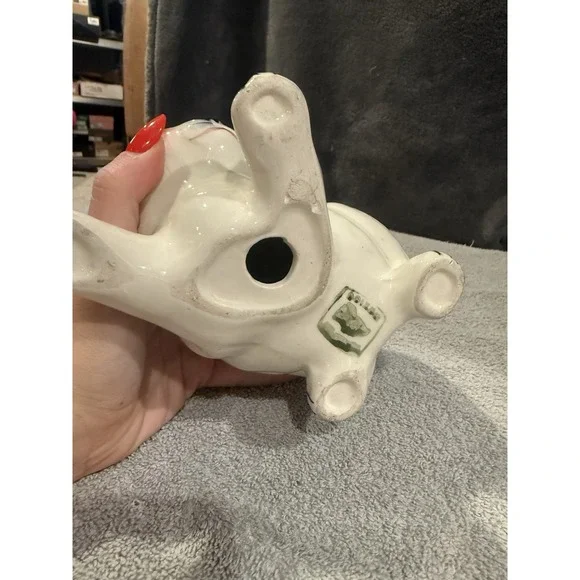 Vintage Ceramic Cat Kitty Stretching Collectible Mexico White Persian - Picture 9 of 11